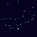 Vector starry sky with constellation Virgo Royalty Free Stock Photo